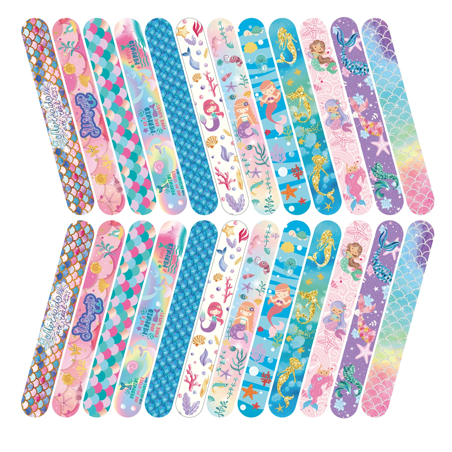 حورية البحر حفلة لصالح صفعة أساور الأميرة موضوع حفلة عيد ميلاد هدية جودي حقيبة الحشو أساور سيليكون عطلة الاطفال