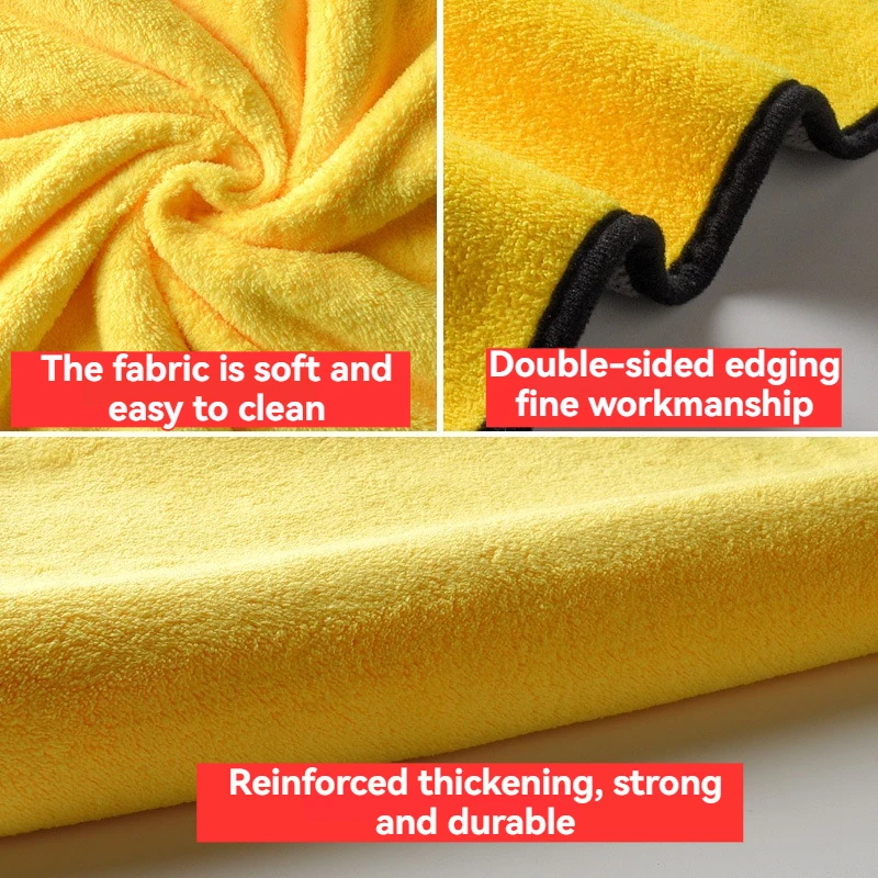 Microfiber Car Cleaning Toalha, Professional Detalhando Panos de Secagem, Wash Acessórios, 1 Pc, 3Pcs