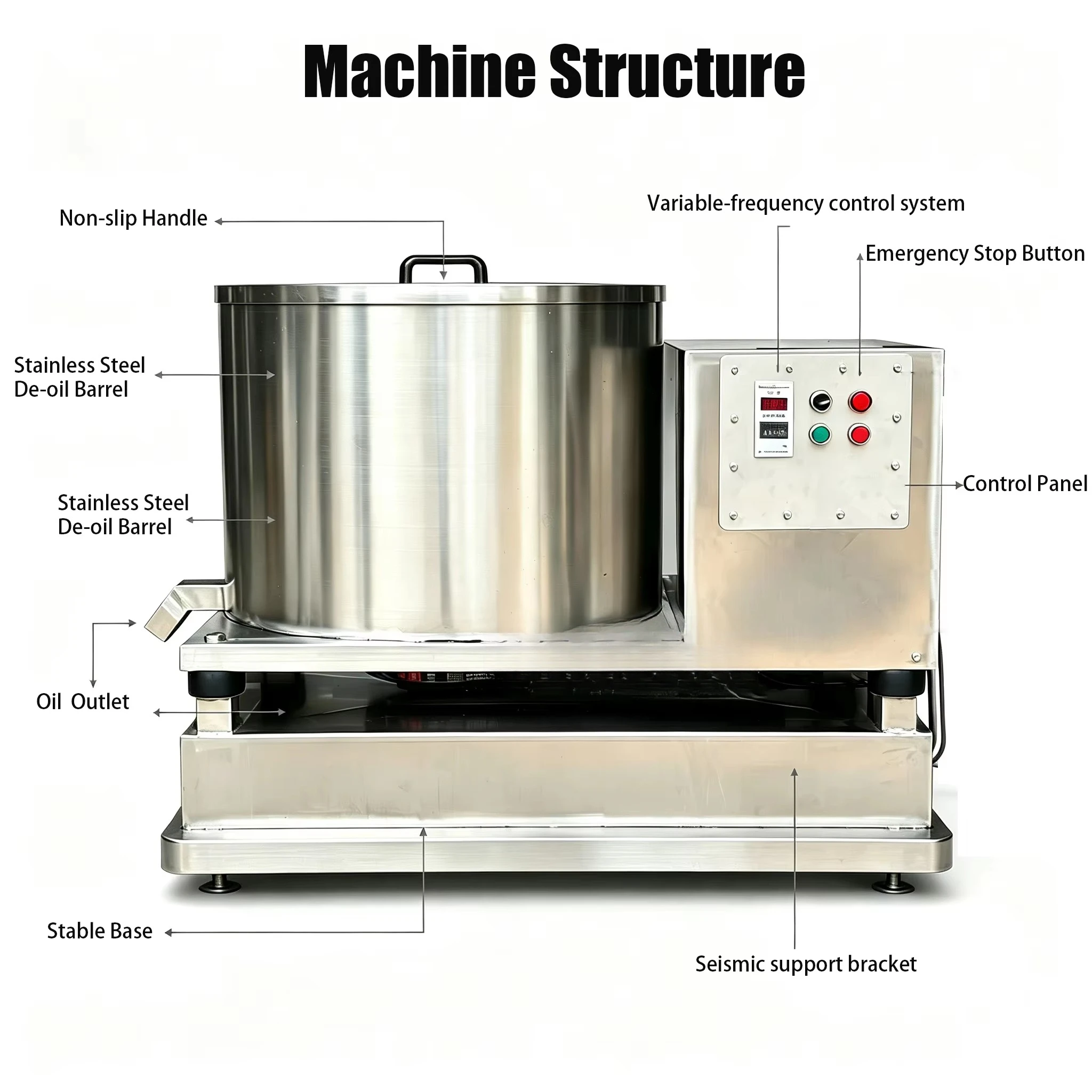 Commercial Automatic Centrifuge Deoiler Potato Chips Deoiling Machine Continuous Fried Food Oil Removing Machine