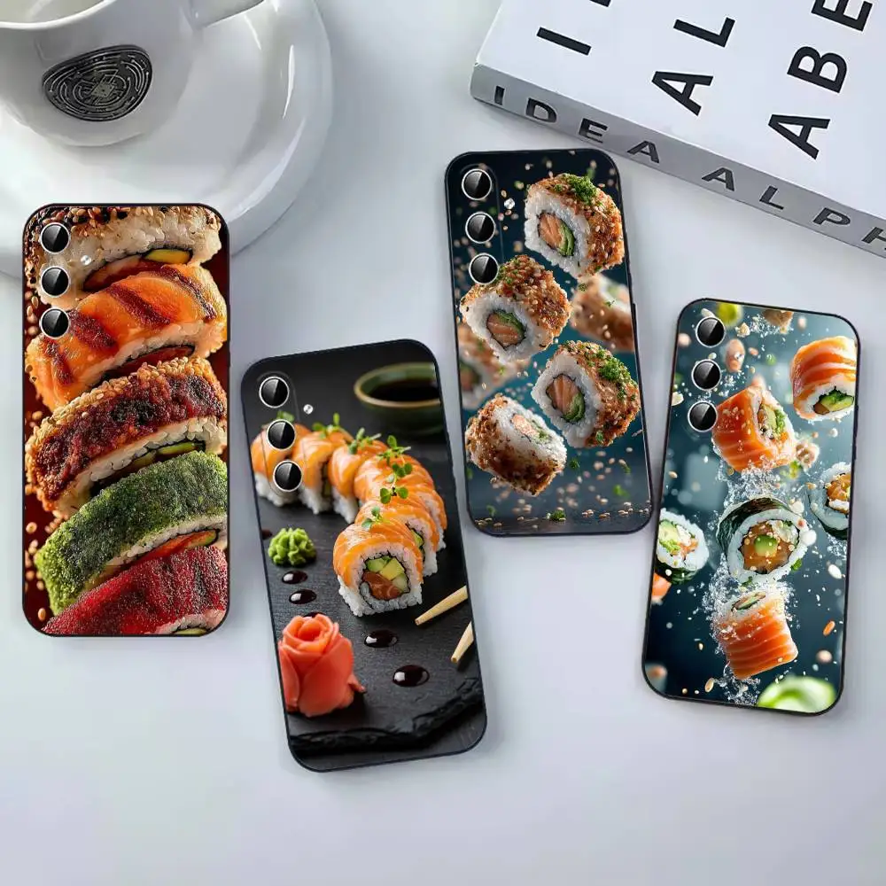 Japanese S-Sushi Fashion Phone Case coque Cover For Samsung Galaxy A12 22,32,52,53,71,73, Note9,10,20 Ultra