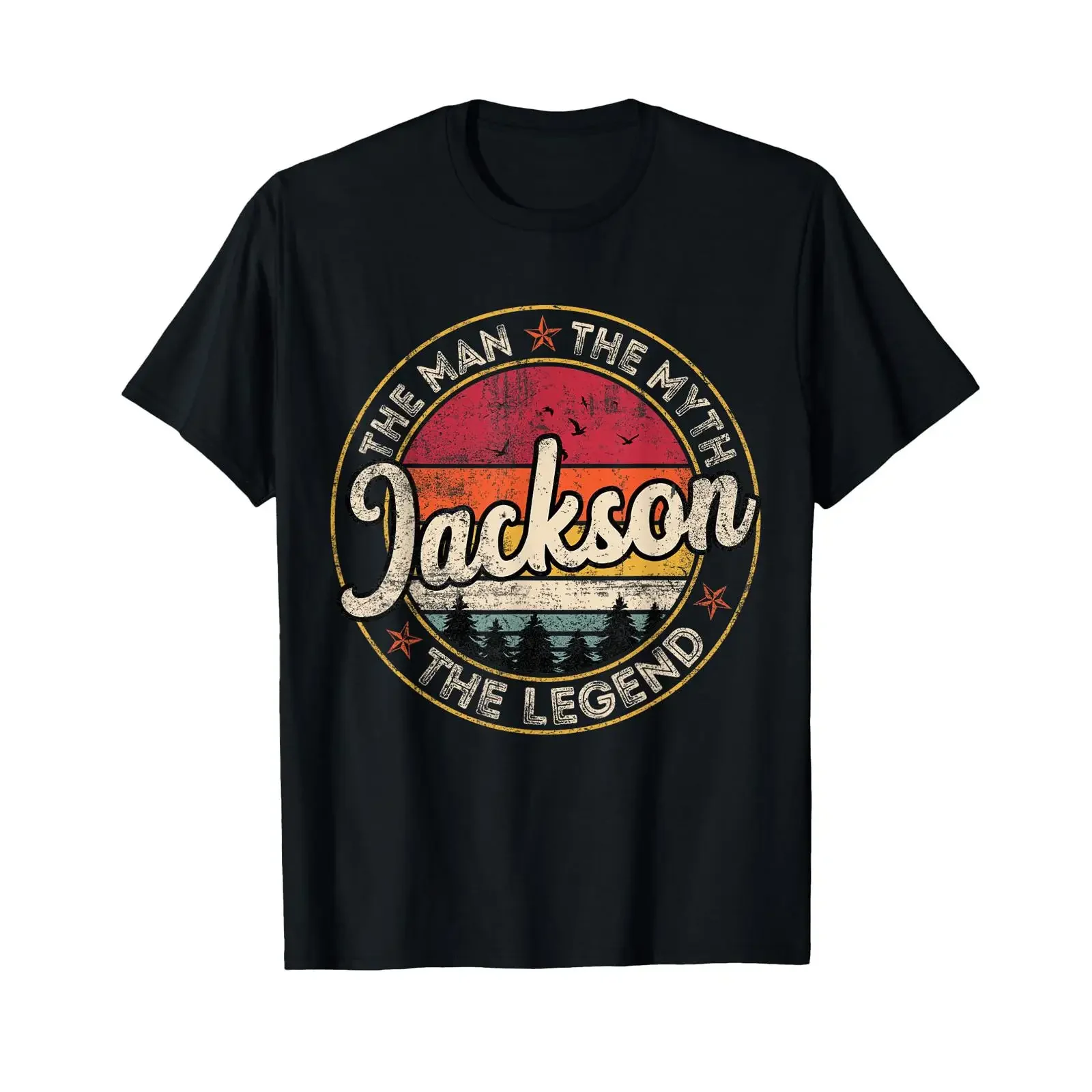 Jackson The Man Myth Legend Personalized Name T Shirt vintage Washed Comfortable streetwear homme Slightly Unisex