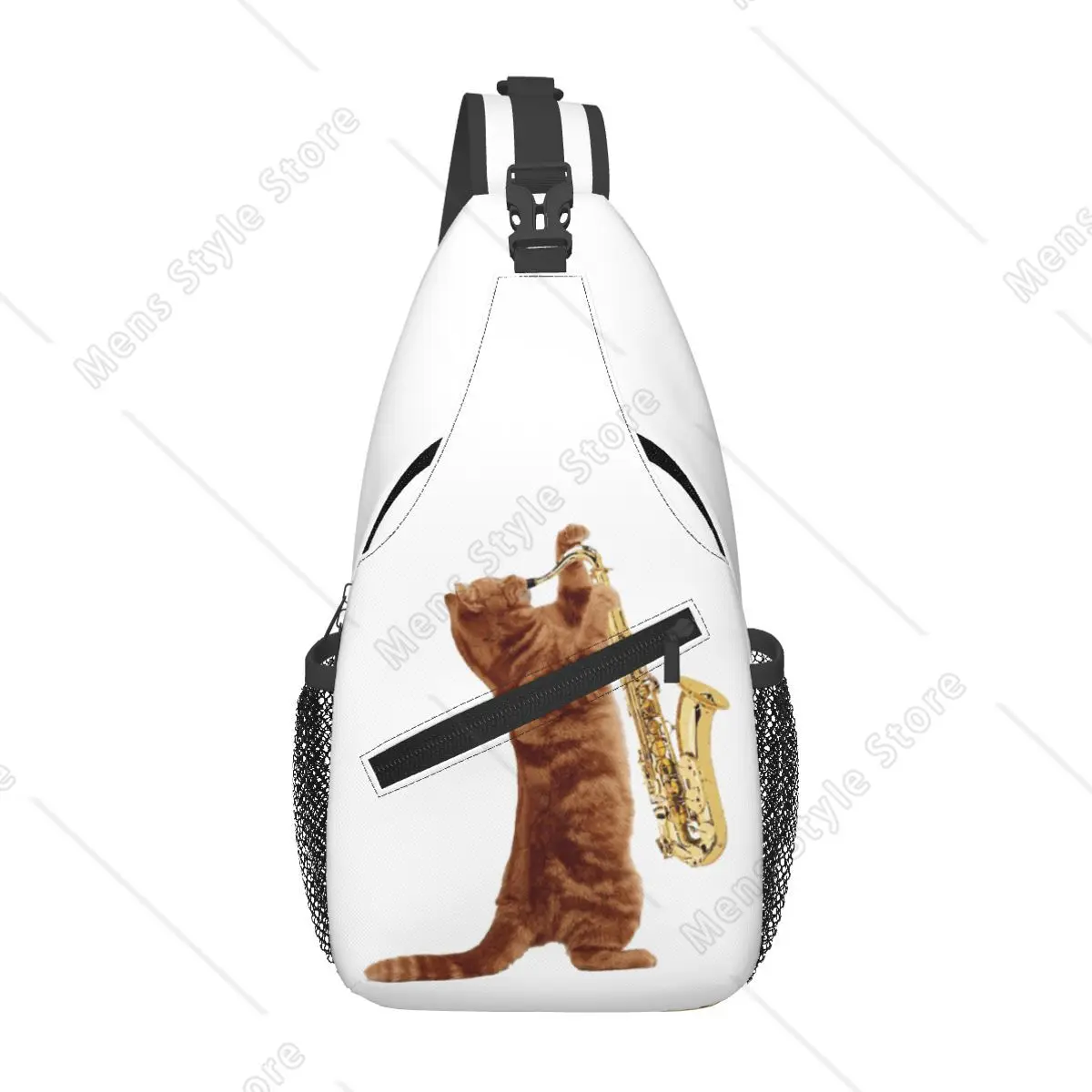 Joueur de Saxophone-musique Art filles Y2k graphique poitrine sac hommes fronde bandoulière sac à dos poitrine sac voyage sac à dos sac à bandoulière