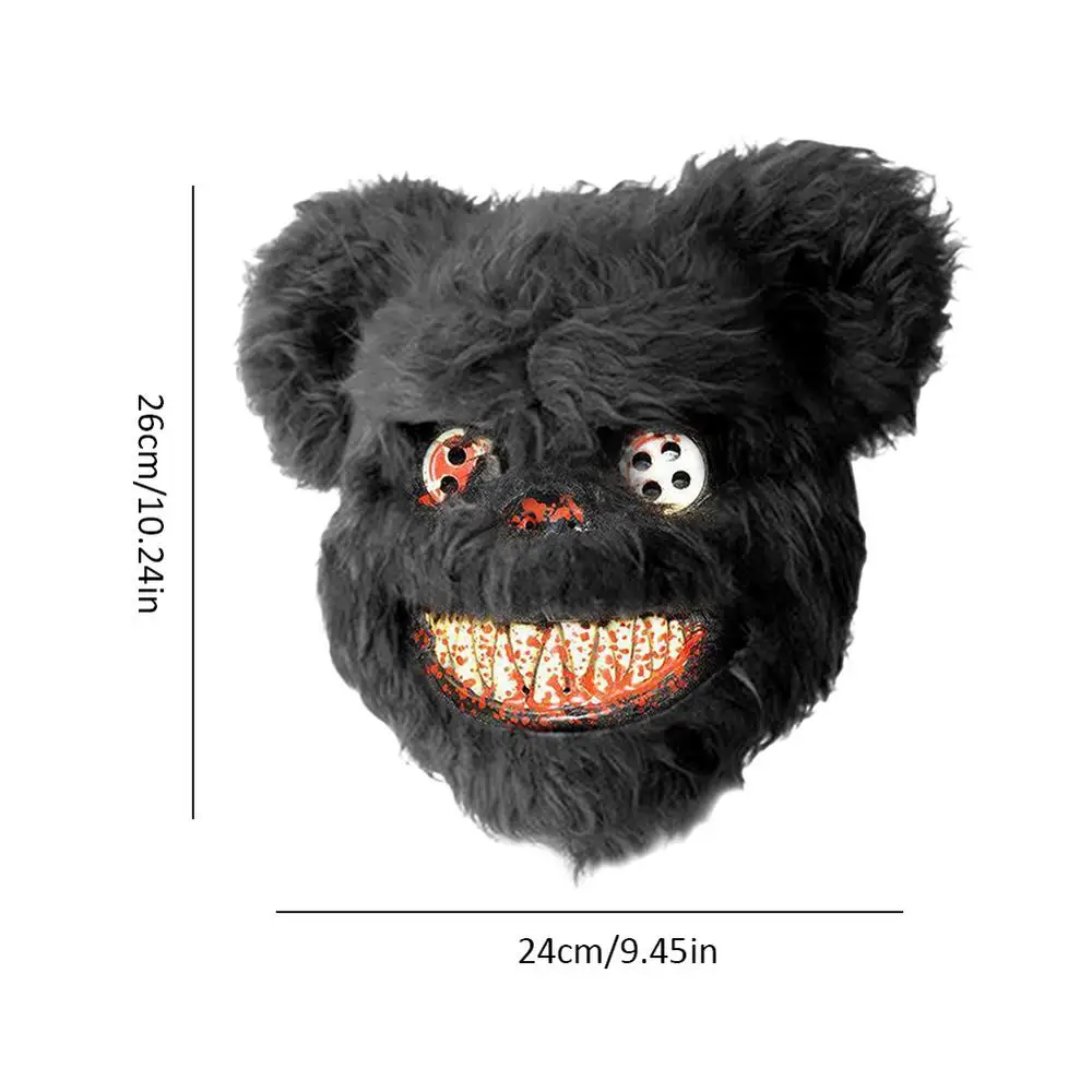 Halloween Bloody horror Bear Mask Masquerade Scary Plush Mask