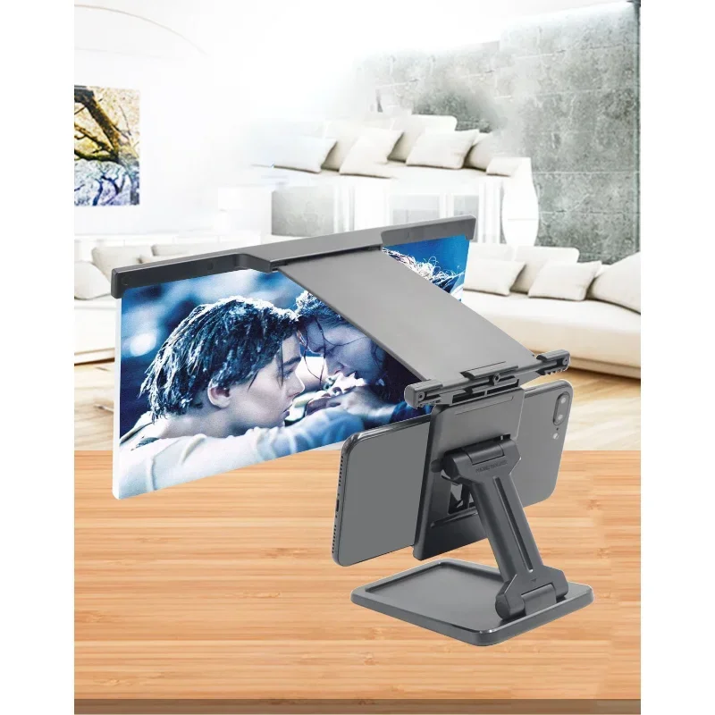 Mobile Phone Screen Projection Amplifier 12 Inch 3D Smartphone Desktop Bracket Universal Cellphone Screen Magnifier Holder