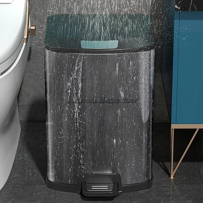 Modern Stainless Steel Garbage Bin Nordic Not Electronic Office Pedal Type Trash Can Modern Storag Lixeira Kitchen Accessories