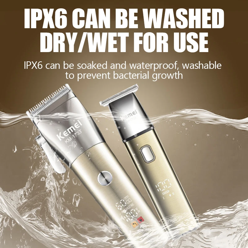 KEMEI-cortapelos profesional para hombre y mujer, Kit de aseo para Barbero, para el hogar