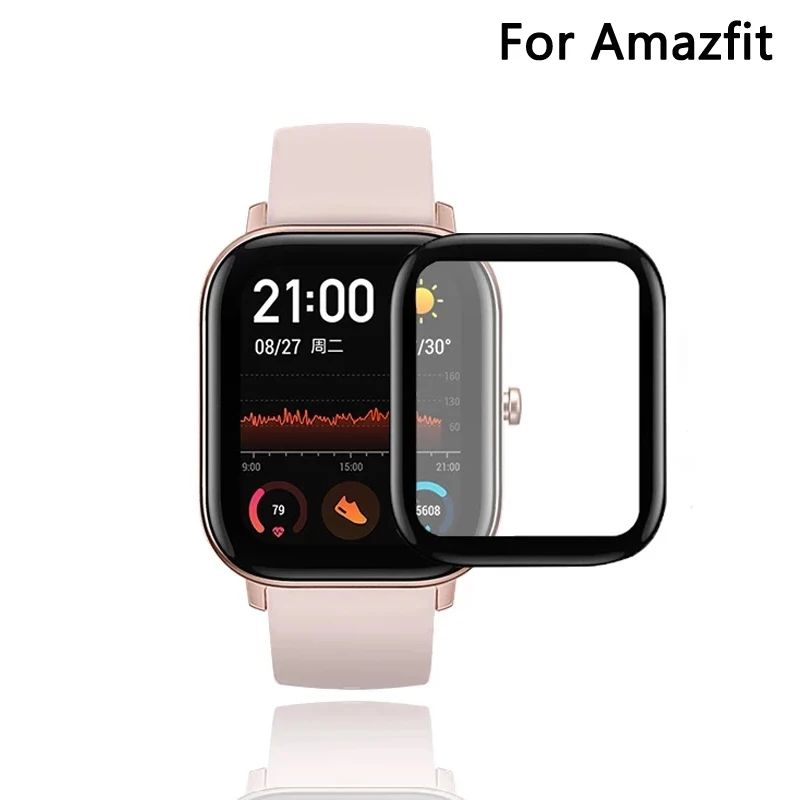 Tempered Soft Glass For Amazfit GTS 3 2 2e Mini Screen Protector Fiberglass ultra-thin Full Protective TPU flim Accessories