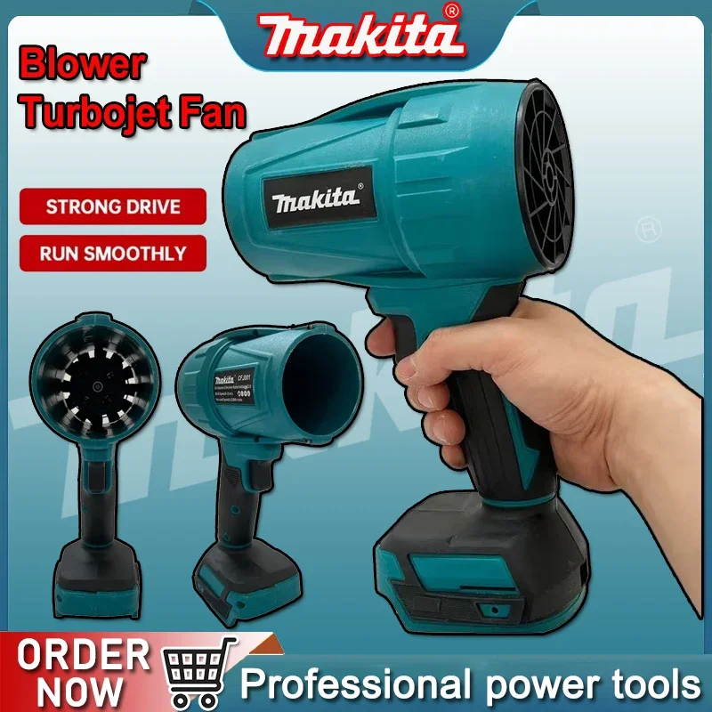 

Makita 30000RPM Violent Blower Turbo Jet Fan 18V Electric Air Duster Wind Speed Turbo Rechargeable with Light Car Cleanin Tool