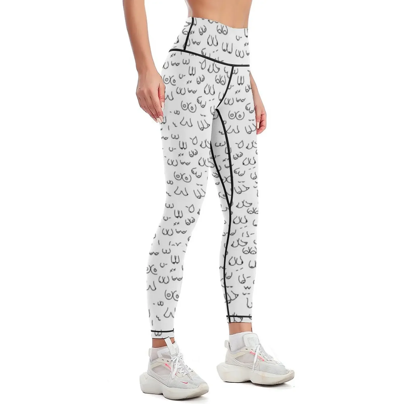 Cute Boob Pattern Design Leggings sport set Training pants sporty woman push up for physical Womens Leggings