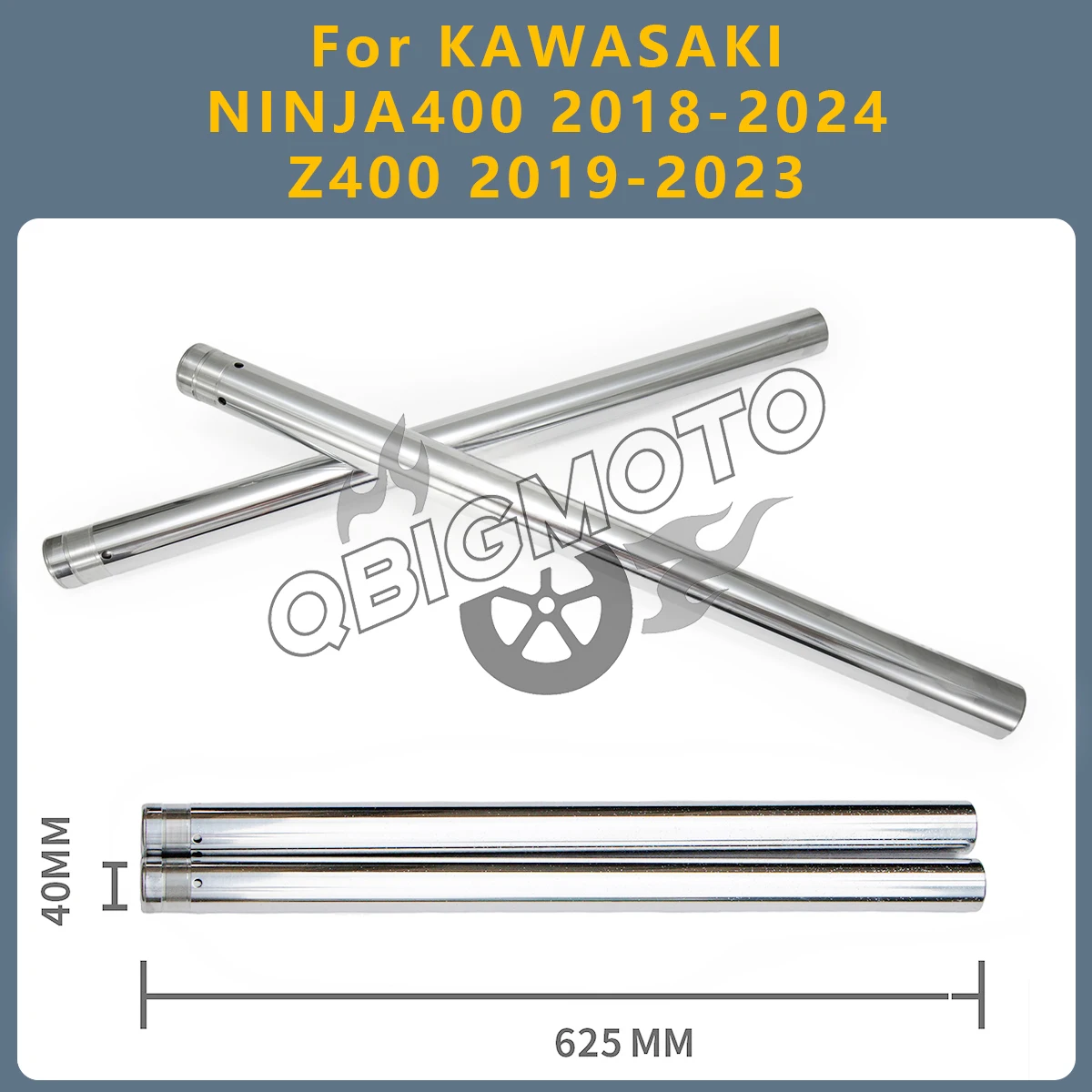 

Motorcycle Front Suspension Fork Inner Tubes Pipes Set For KAWASAKI NINJA 400 NINJA-400 2018-2024 Z400 Z-400 Z 400 2019-2023