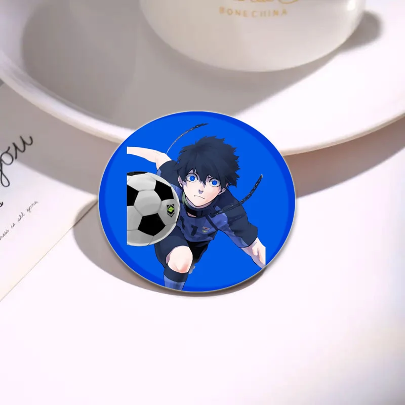 Blue Lock Tinplate Pin Cartoon Character Bachira Meguru Seishiro Nagi Reo Mikage Brooch Snap-in Badge Accessorie Fans Gift