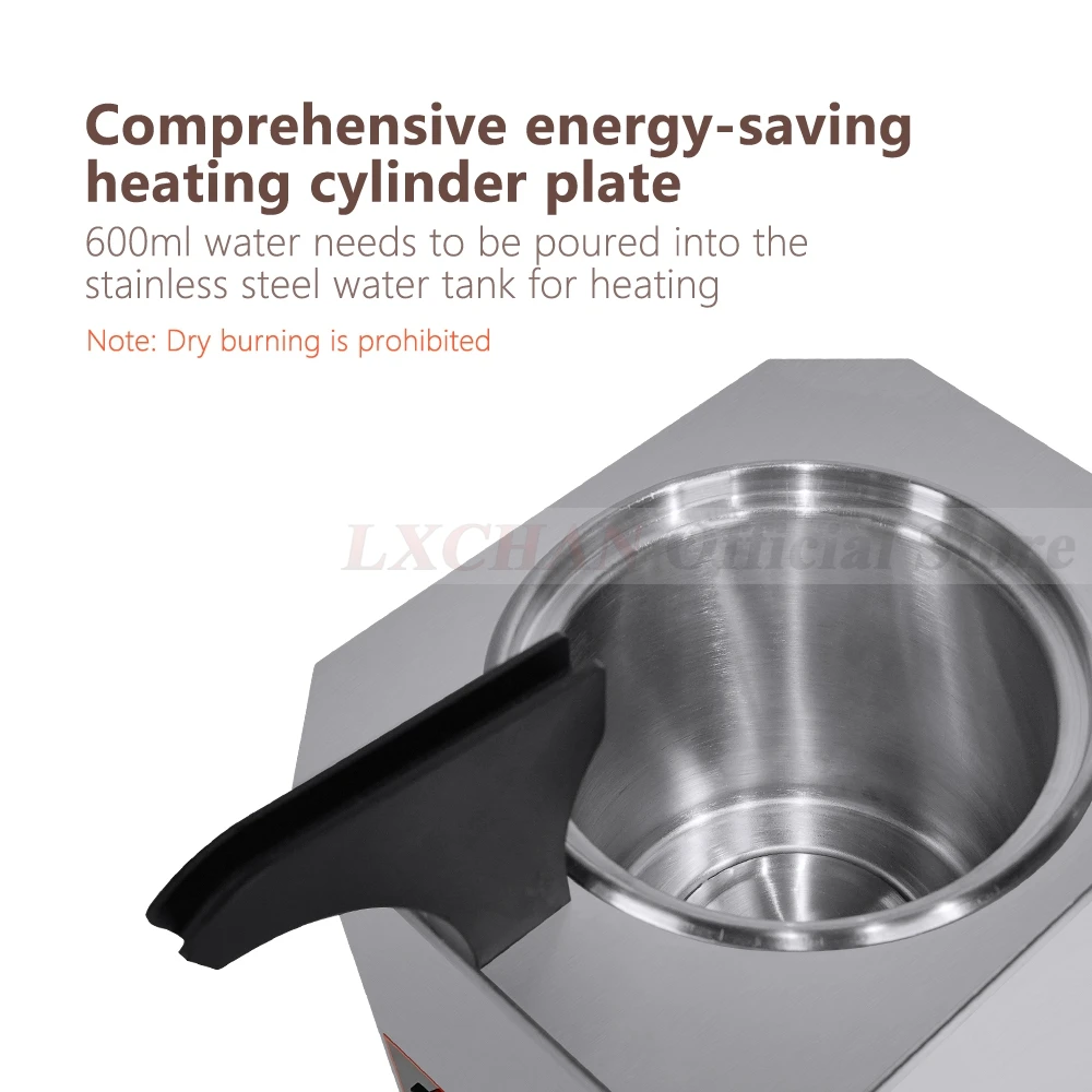 LXCHAN-aquecedor de aço inoxidável comercial do molho, chocolate e queijo distribuidor, máquina da bomba do molho, cilindro 2L, 30 ~ 85 °C, 110V,