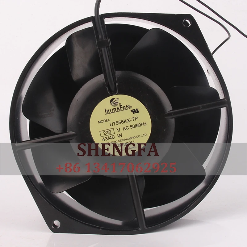 

IKURA U7556KX-TP Cooling Fan AC230V 43/40W 172X150X55 17CM 17255 All-metal High Temperature Centrifugal Ventilation