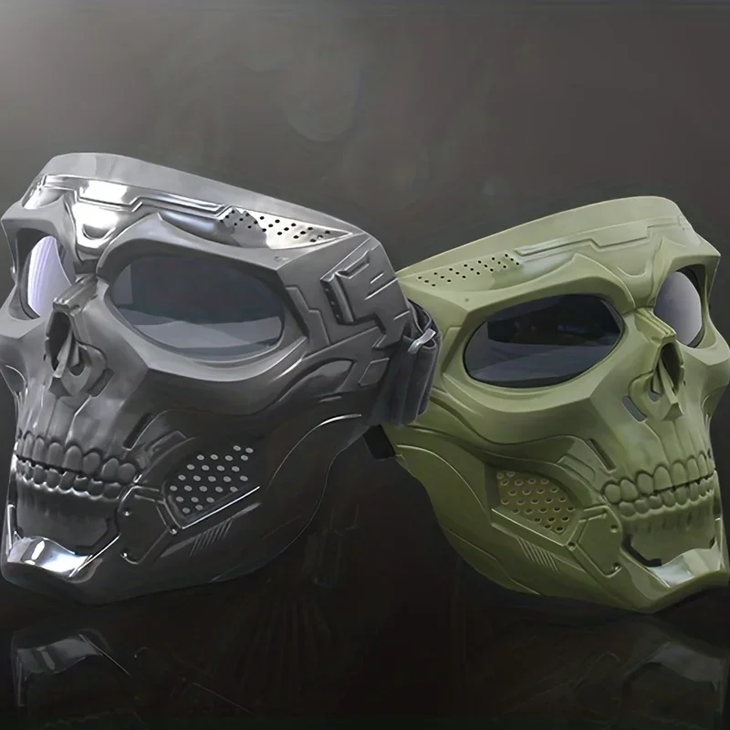 

Маска с черепом, ветрозащитные очки, спортивные очки для верховой езды на открытом воздухе, реквизит для Хэллоуина, ветрозащитная тактическая маска