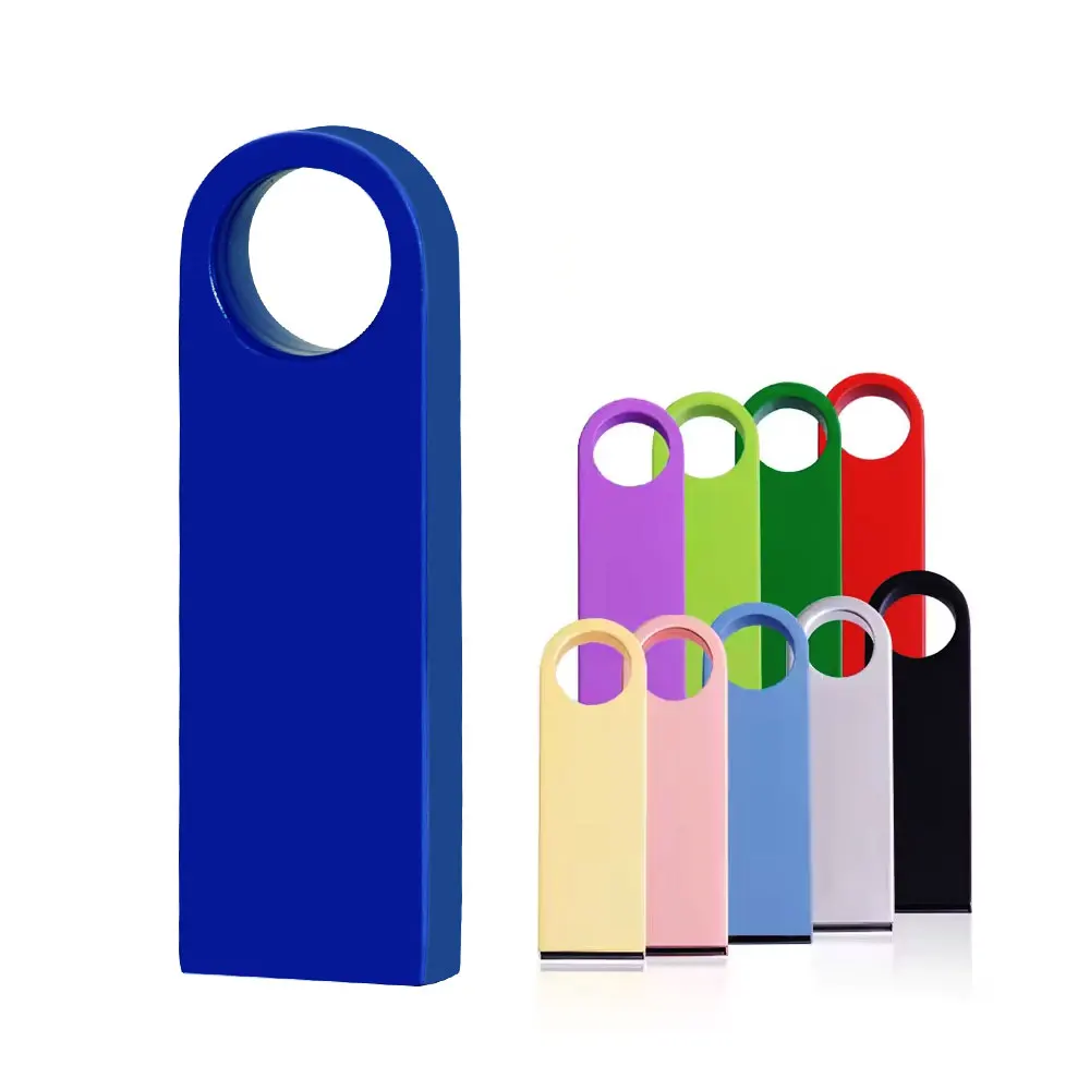 1PCS Metal USB 2.0 Flash Drive Pendrive 4GB 8GB 16GB 32GB 64GB High Speed Memory Stick U Disk 128GB Key Ring Gift