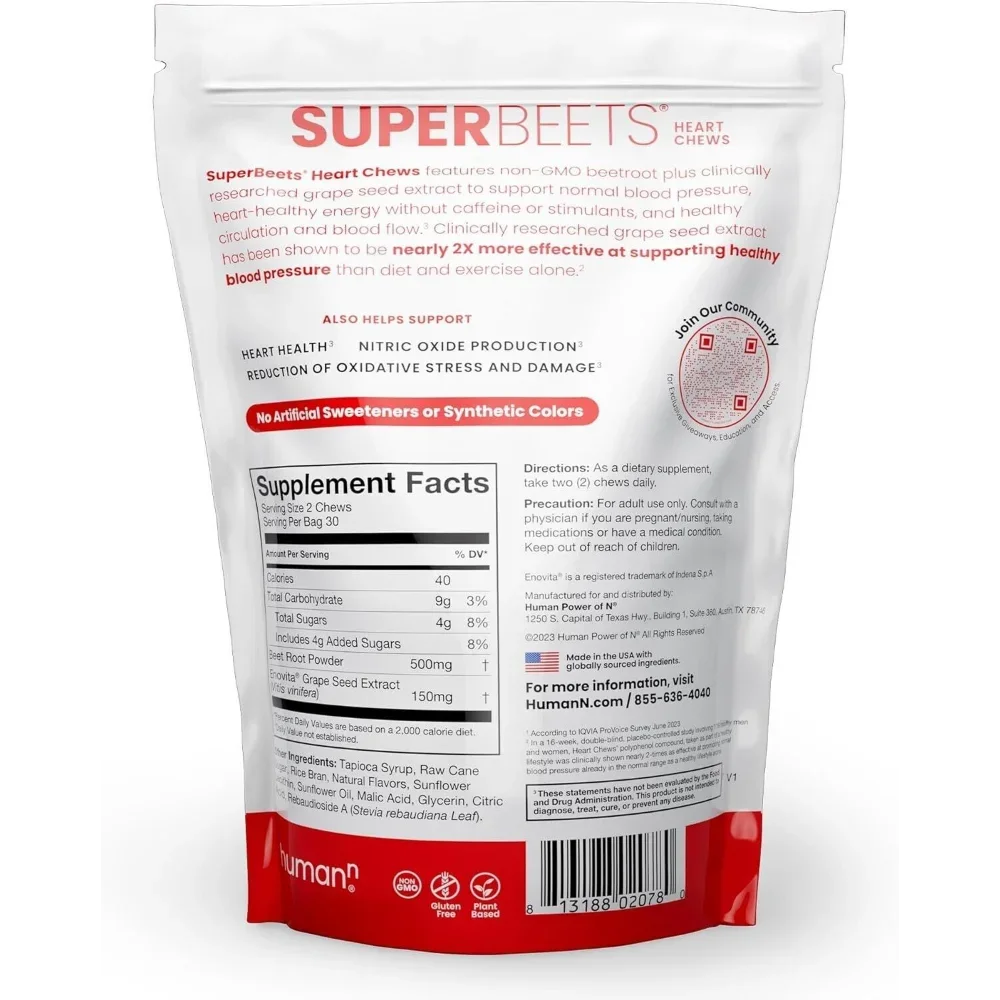 Unlock Natural Energy and Heart Health with SuperBeets Heart Chews Boosting Nitric Oxide and Blood Pressure Support