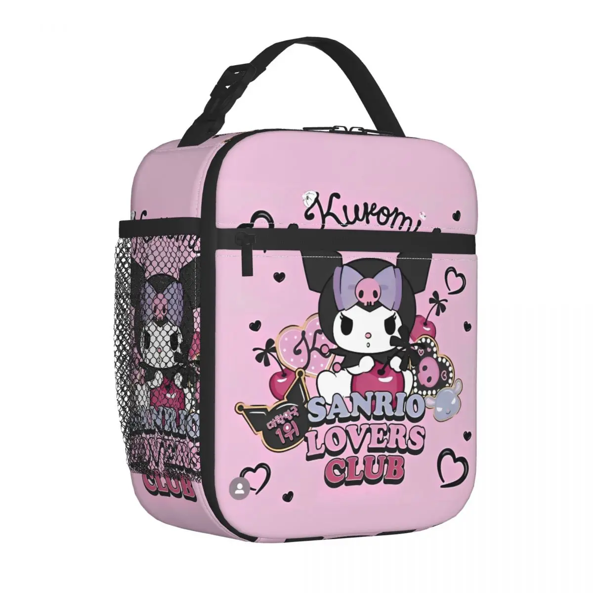 

Cartoon Kuromi Insulated Lunch Bag High Capacity Meal Container Cooler Bag Tote Lunch Box Office Outdoor Men Women