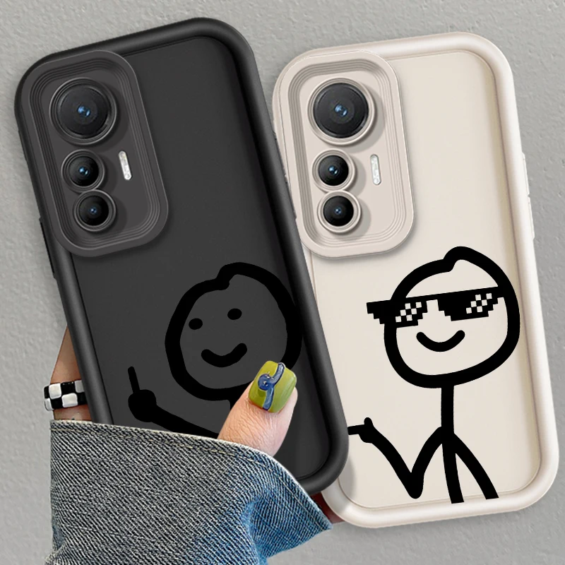 Cartoon Matchman Cute Art Eye Ladder For Xiaomi MI 14 12T 11 Lite Poco M3 X5 X4 F5 F4 F3 F2 GT Pro 5G Soft Phone Case