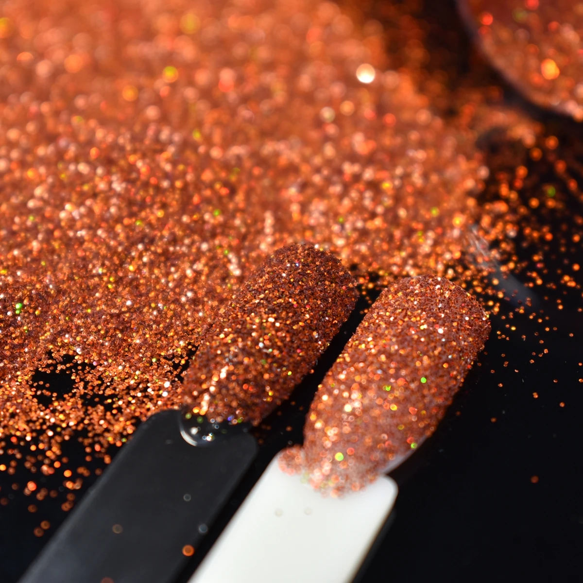 DIY Gel Polish Grote Nail Art Glitter Holo Rainbow Diep Oranje Acryl Nagels Glitter Poeder in Doorzichtige Pot 5.5g/fles