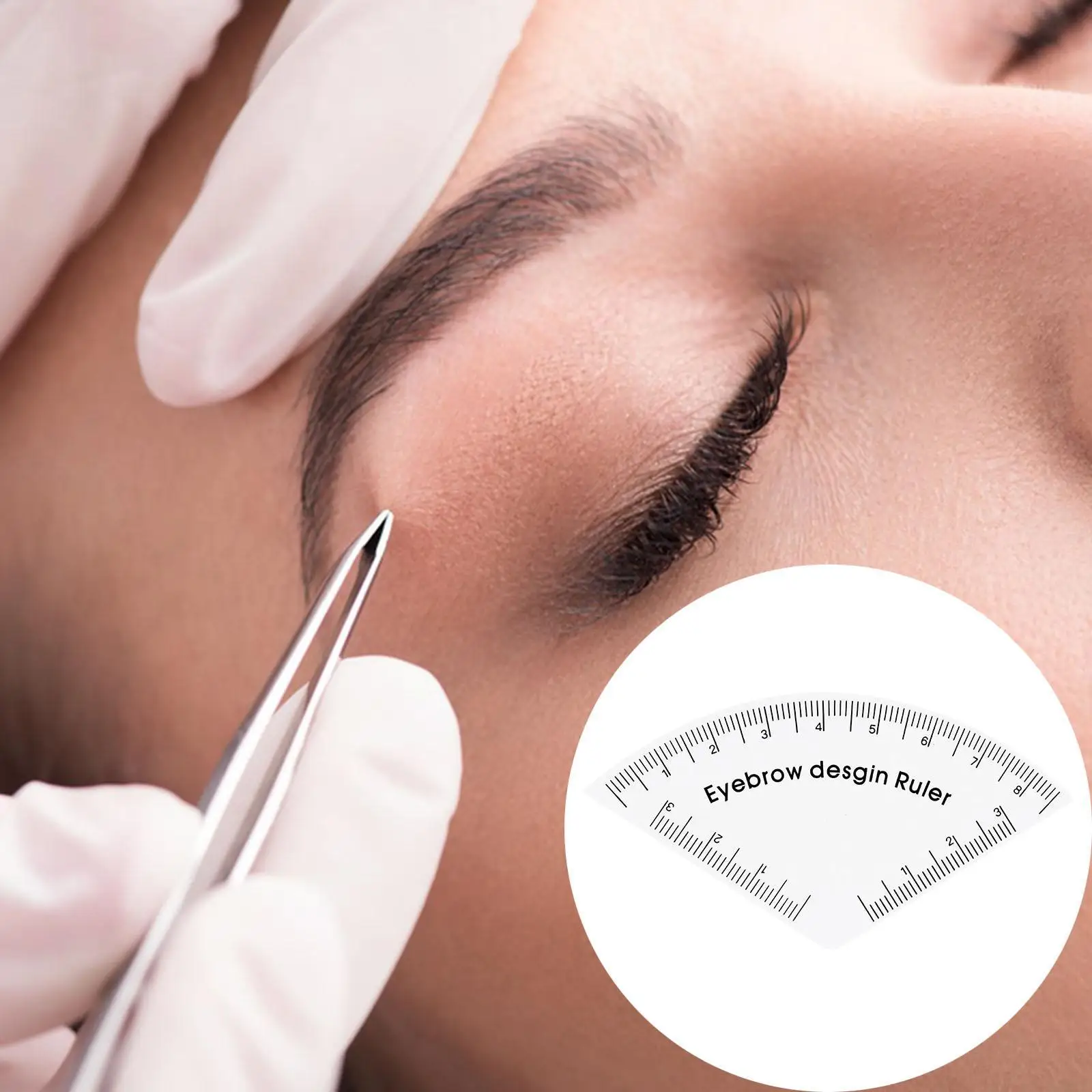 Eyebrow Stencil Sturdy Professional Pocket Sized Easy to Use Versatile Reusable Portable Eyebrow Template Ruler for Beginners