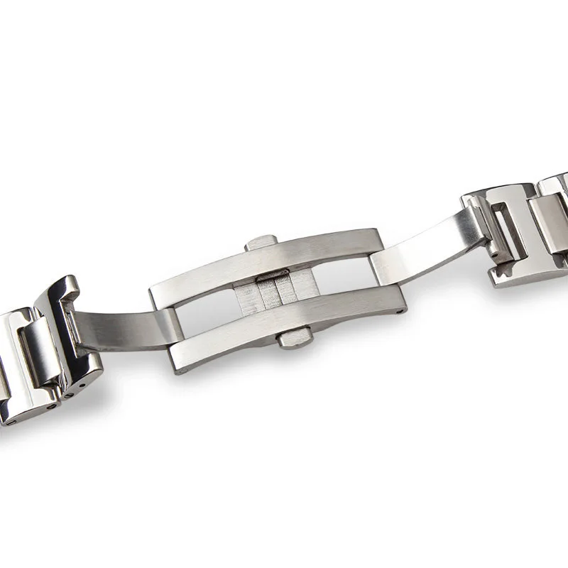 14-8mm 16-8mm 18-11mm 20-12mm 22-14mm Konvex Damen Herren Edelstahl Armband für Cartier Blue Balloon Uhrenarmband