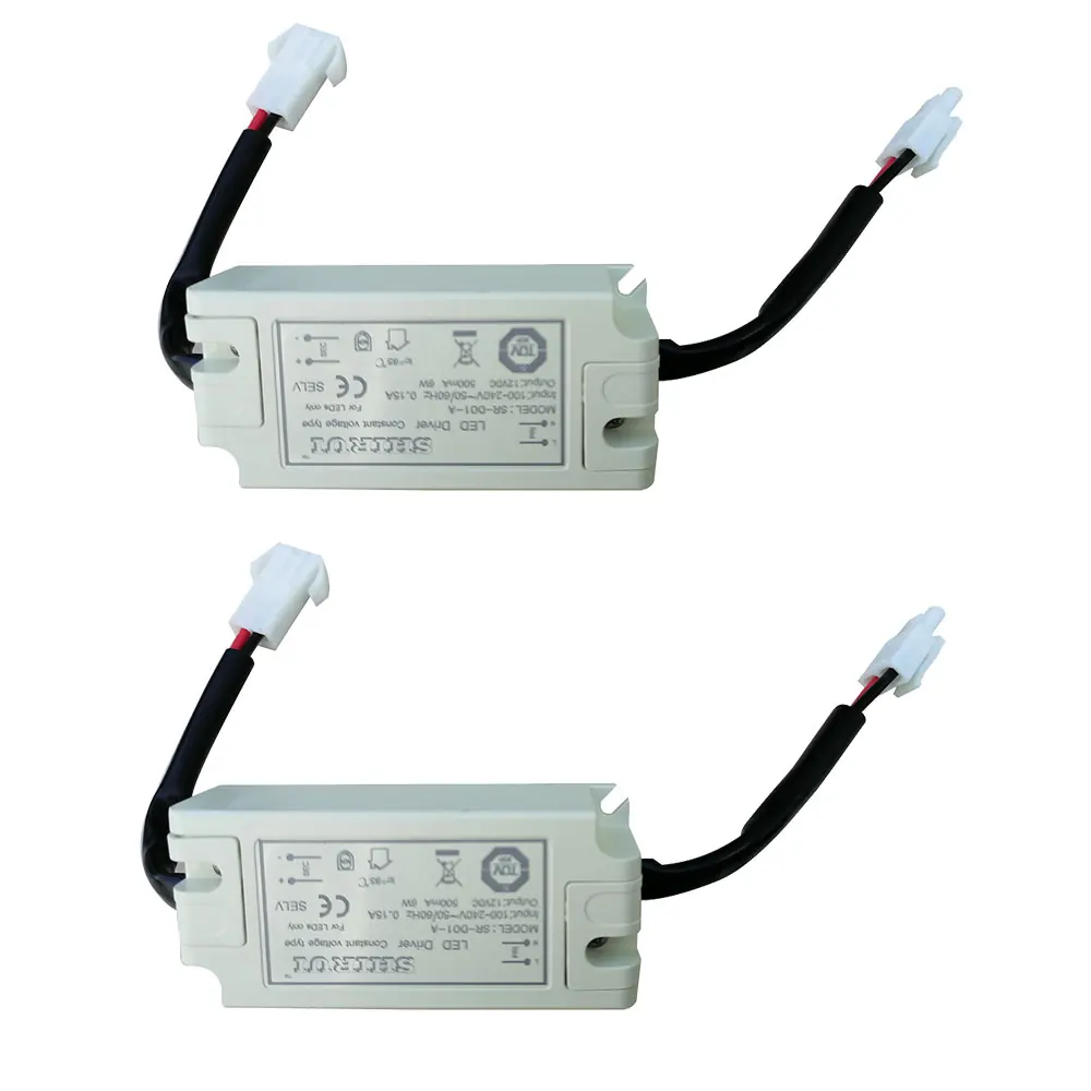 2-Piece 12V DC LED Driver for Kitchen Cooker Range Hood Cupboard Cabinet Lighting Bulbs Input 120V 230V 240V Voltage Converter