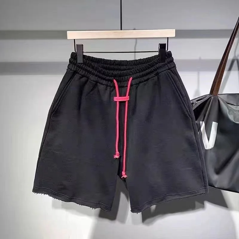 Summer New Men's Casual orts Breathable Loose Beach Five-Quarter Pants Candy Color Spor Lightweight Straight Leg Trousers