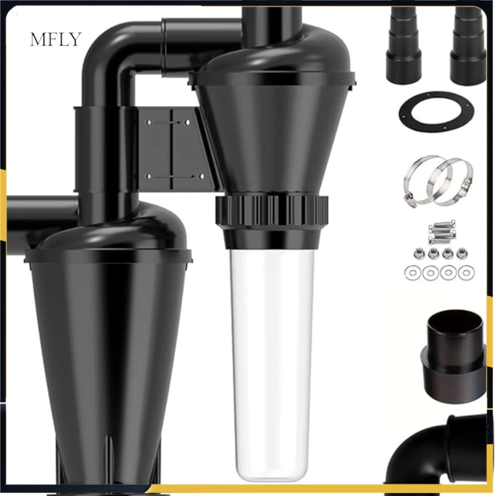 Double Filtration Cyclone Dust Collector Woodworking Filter Industrial Separator Collector Canister Dust Control System