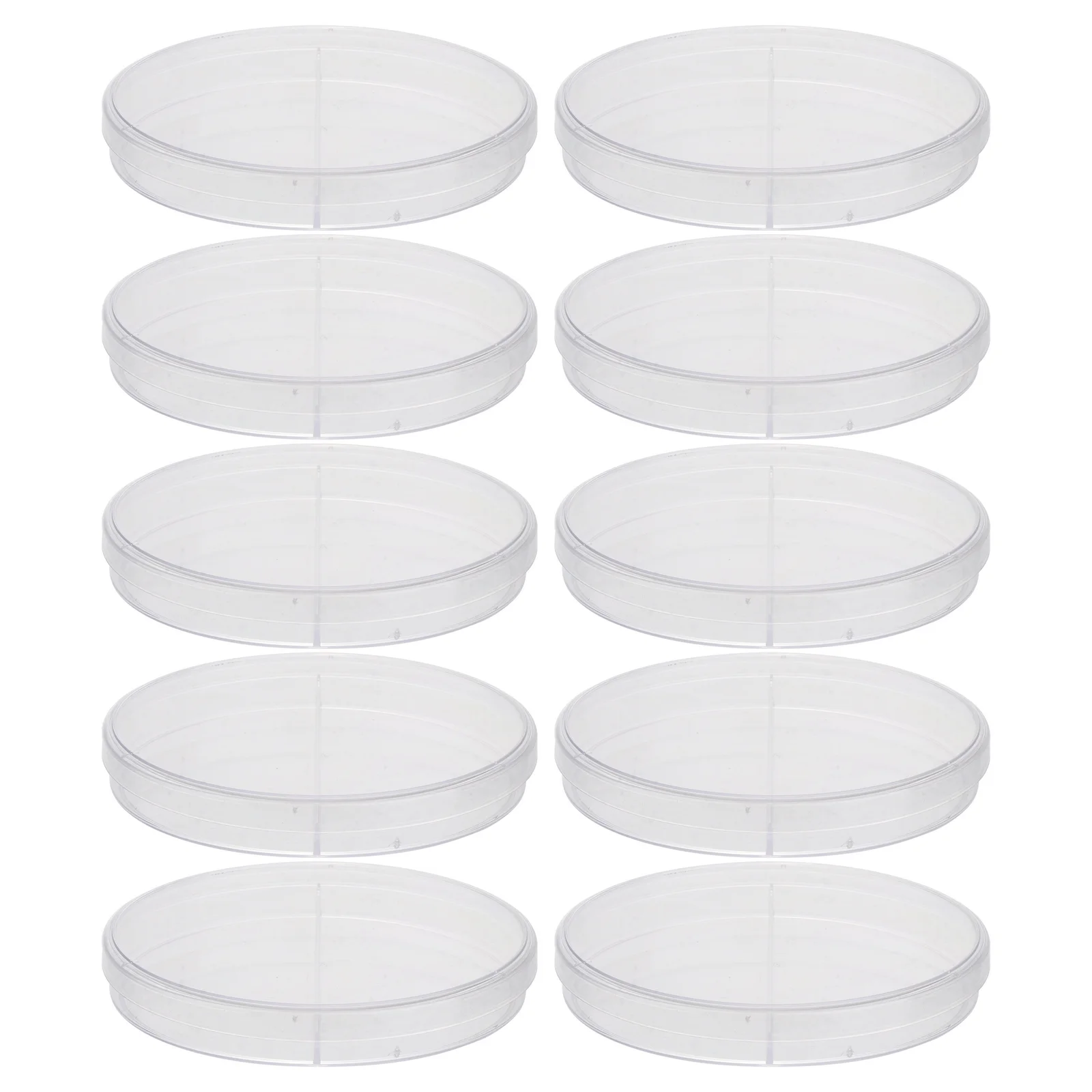 10 Pcs Petri Dish Science for Laboratory Dishes Compartments Bacterial Culture Plate