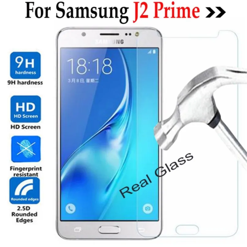 2pcs j2 prime tempered glass film screen protector for samsung galaxy j2 prime sm-g532f ds g532f g532 cover protective case