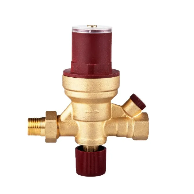 Brass 4‑In‑1 Automatic Water Refill Valve 1/2 Inch With Shut‑Off Filter Check Function For Heating Cooling Boiler System