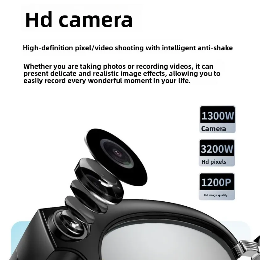 AI Smart Glasses With AR Function Magnetic Charging Touch Button Real Time Translation Voice Control Eyewear