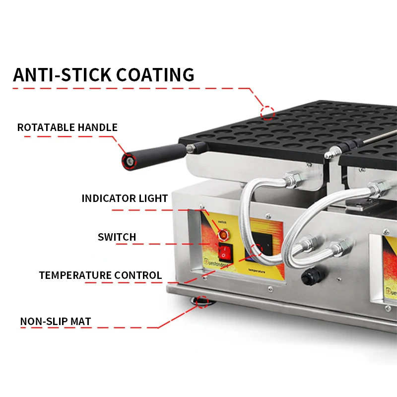 เครื่องวาฟเฟิลไข่แบบญี่ปุ่นเครื่องวาฟเฟิลไข่แบบกลมเครื่องวาฟเฟิลไข่เชิงพาณิชย์ใหม่เค้กไก่เม็ด