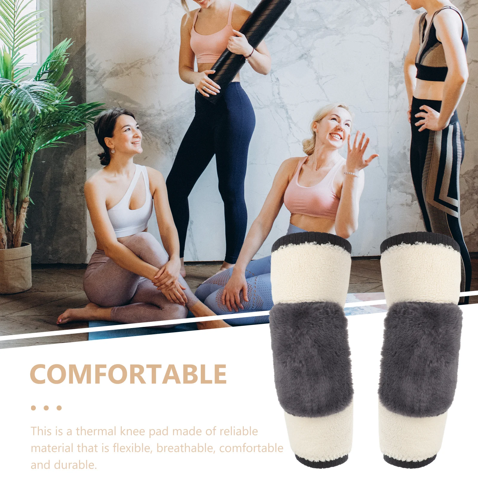 

1 Pair Warmers Thickened Knee Pads Three-Layers Covers Full Wrap Protective Leg Warmers Outdoor Winter Elderly