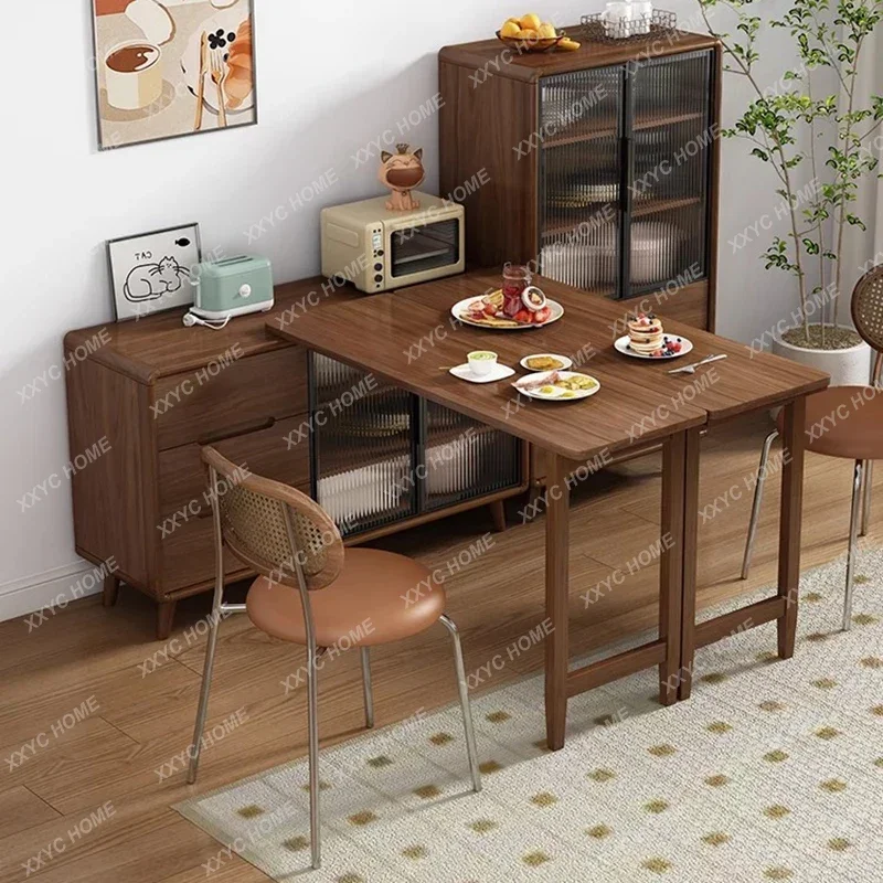 Foldable Kitchen Dining Tables Coffee Wooden Luxury Dinette Dining Tables Insular  Design Home Furniture Esstisch LLDT