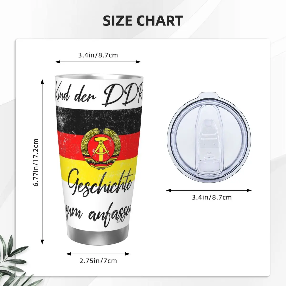 Child Of The GDR Wallfall November 9, 1989 Stainless Steel Tumbler Vacuum Insulated Mugs Thermal Cold Cups Straw With Lid 20oz