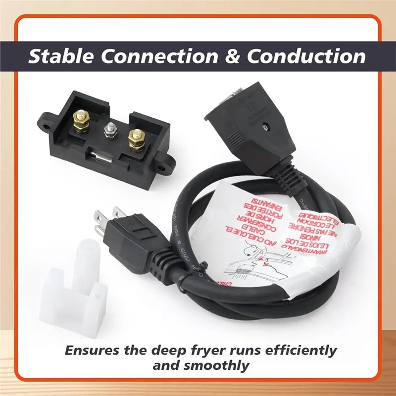 【24H SALE】9001150010 Break-Away Magnet Power Cord For Masterbuilt 8L 10L ETF3 Model Electric Fryers MB20012420 MB20010326 US Plu