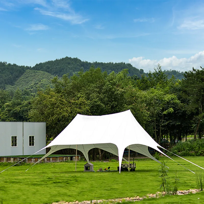 

Large outdoor star shading wedding tent 30 people steel frame camping tent