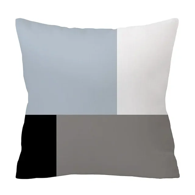 Litchi Black and White Pillowcase Geometric Polyester Pillowcase 45x45cm Home Fall Pillowcase Hotel Car Decorative .