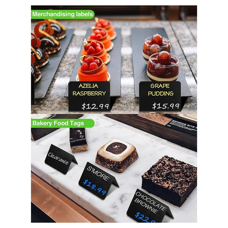 【Flash Sale】12 Pack 4 Inch X3 Inch Mini Chalkboard Signs For Party-Buffet,Food Labels For Party-Supplies-Wedding Table Signs