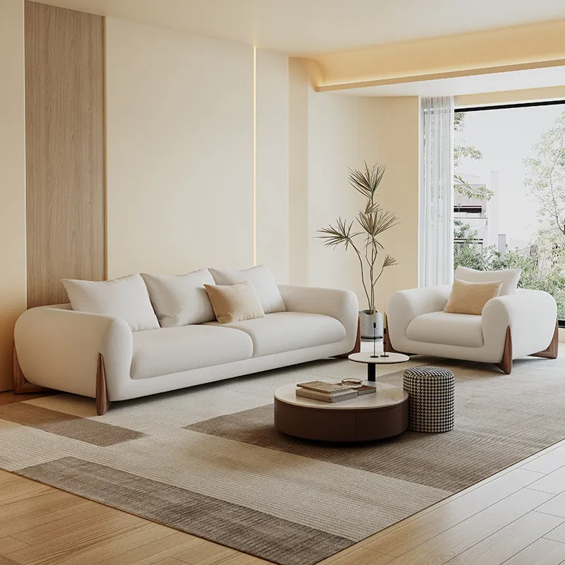 Designer Beige Living Room Sofas Aesthetic Italian Luxury Bedroom Room Sofas Lounge Apartments Divano Soggiorno Furniture Home