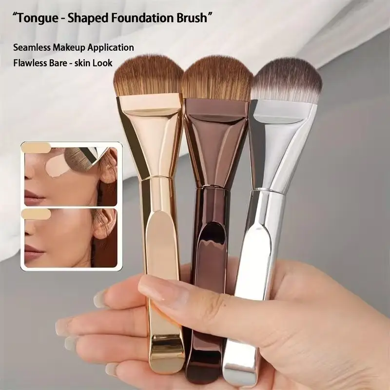 New【Ultra Thin Foundation Brush Synthetic Bristles Precision Application For Liquid Cream Streak-free All Skin Types Tools】