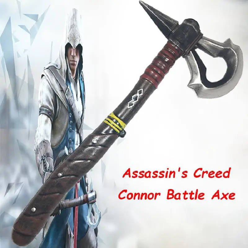 46cm Cosplay Toy Assassins Connors Ken Way Desmond Lucy Deluxe Pu Axe Hatchet Toy Swords Great Pvc Ation Figure Toys Child Gifts