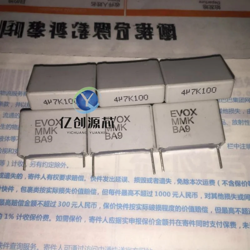 10-100 peças 100% novo original rifa evox mmk 4.7uf 100v 475 crossover dedicado capacitor sem eletrodo 22.5*18*9mm