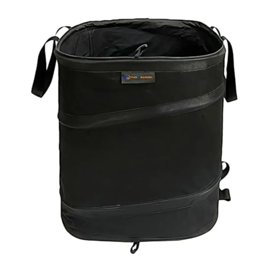 

19 Gallon Square Collapsible Yard Waste Bin, Collapsible Trash Can for Collecting Weeds or Leaf or Yard and Party Waste