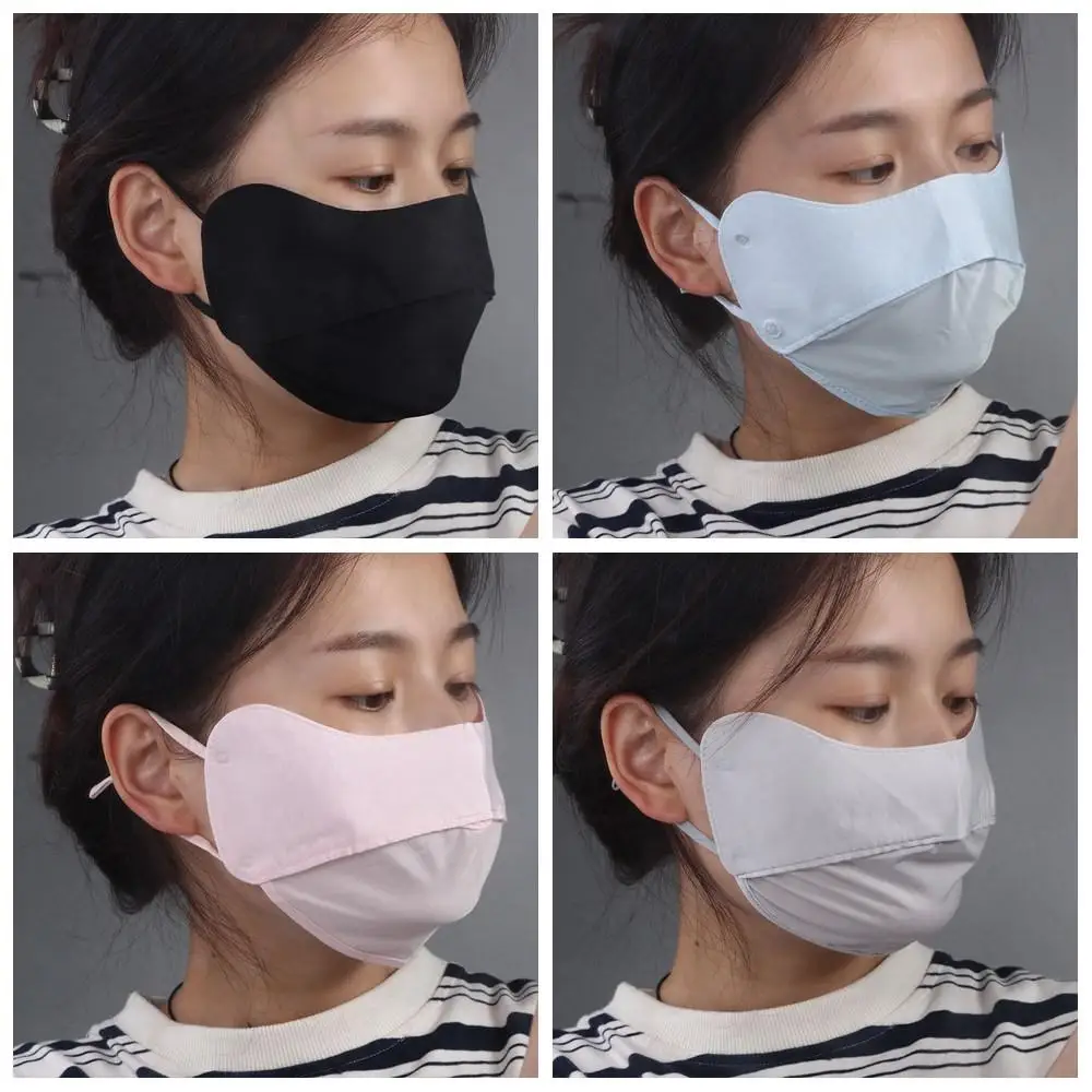 여성용 귀걸이형 눈 보호 야외 자외선 차단 소녀용 자외선 차단 마스크 아이스 실크 마스크 얼굴 가리개 페이스 스카프