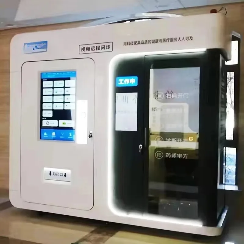 Customized Smart Health Monitoring Station Self Service with Remote Diagnosis and Automated Medicine Vending Cabin