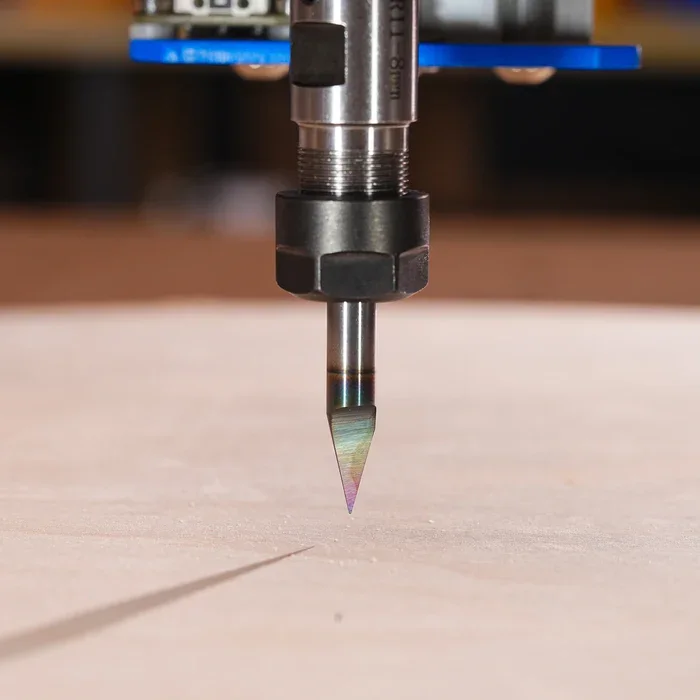 Dreanique 1pc DLC Coated 3.175mm Shank V Shape Flat Bottom Milling Cutter