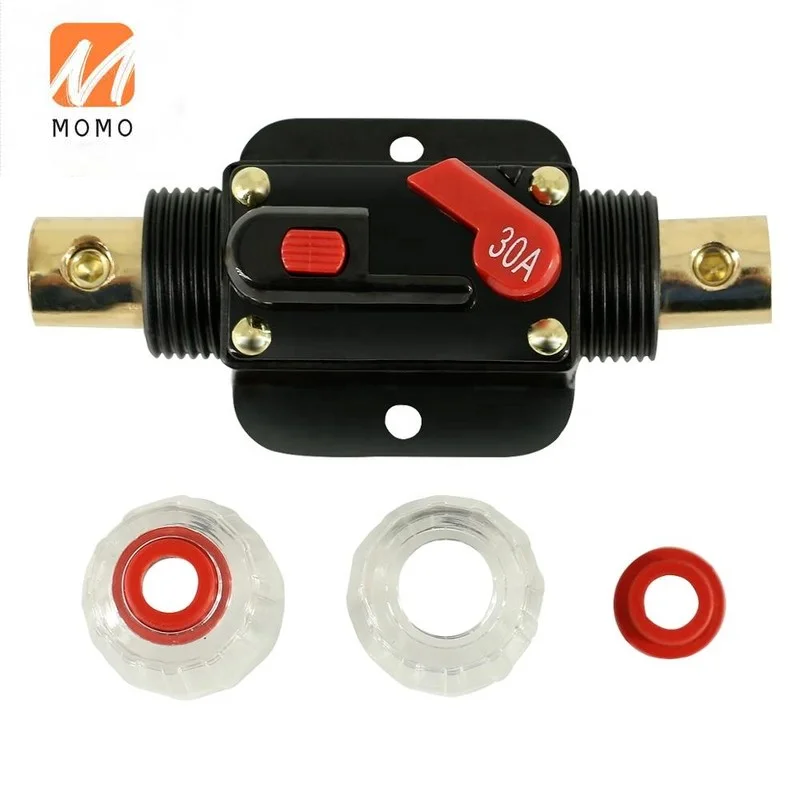 30A Circuit Breaker with Manual Reset Fuse Holder 30 Amp for Car Audio Marine Boat Stereo Switch Inverter Replace Fuses