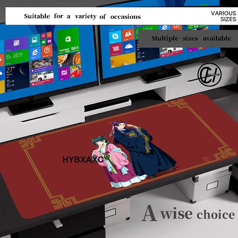 HD XXL Niedliches Anime-Mauspad „The Apothecary Diaries“, großes, rutschfestes Gummi-Mauspad mit verriegelten Kanten, Matte für Laptop-Gaming ​   Schreibtischunterlagen